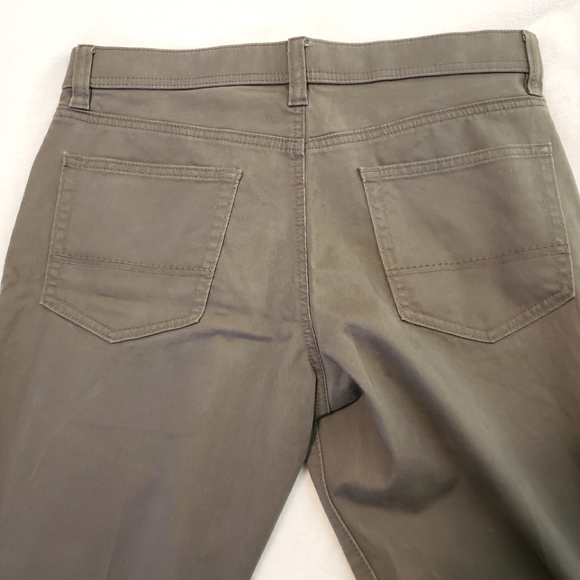 Kirkland Signature Brushed Cotton Twill Pants Men's 32x30 "Burch" (Grey/Green) - Picture 9 of 13